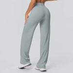 High Waist Wide Leg Yoga Pants Leggings Women Sports Fitness Bell-bottoms Female High Elastic Push Up Gym Workout Flared Pants