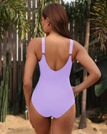 S - XXL Twist Front V Neck Female Swimwear One Piece Swimsuit Women Slim Monokini Backless Bathing Suit Swim Beachwear Bodysuit