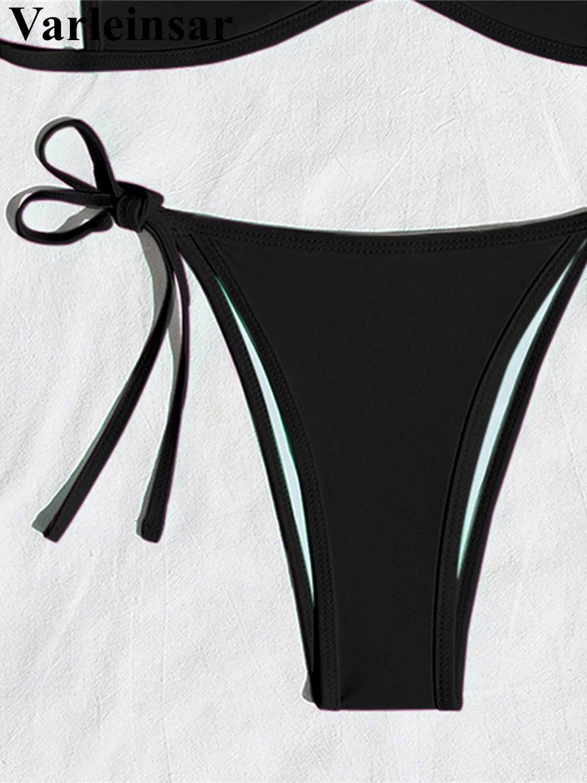 XS - L Halter High Leg Cut Bikini Female Swimsuit Women Swimwear Two-Pieces Bikini Set Strappy Bather Bathing Suit Swim V8276