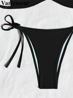 XS - L Halter High Leg Cut Bikini Female Swimsuit Women Swimwear Two-Pieces Bikini Set Strappy Bather Bathing Suit Swim V8276