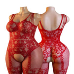Adult Women Mesh Bodysuit Sexy Temptation Semi Transparent Fish Underwear Jumpsuit Unobstructed Underwear Full Bodystockings