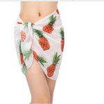 Women Bikini Cover-Ups Skirts Printed Chiffon Swimwear Pareo Scarf Swimsuits Cover-Ups Wrap Kaftan Sarong Beach Short Sexy Skirt