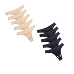 10Pcs/Set Panties G-string Women Seamless Ice Silk Underwear Female Bikini Lingerie Soft Sports Thongs Low Waist Pantys
