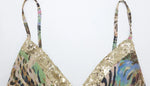 Ahagaga Fashion Sexy Women's Tops Sequin Patchwork Slimming Summer Print Personality Crop Top ShortBeach SleevelessBackless