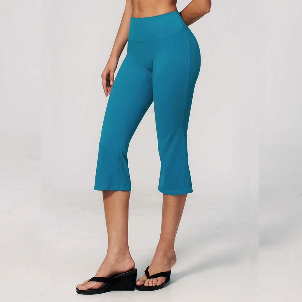 Yoga Capri Pants Women Fitness Leggings Running Cycling Yoga Pants Sports Legging High Waist Workout Wide-leg Pants Gym Clothing