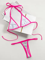 Sexy Halter Extreme Mini Micro Thong Bikini Women Swimwear Female Swimsuit Two-pieces Bikini set Bather Bathing Suit Swim K4870