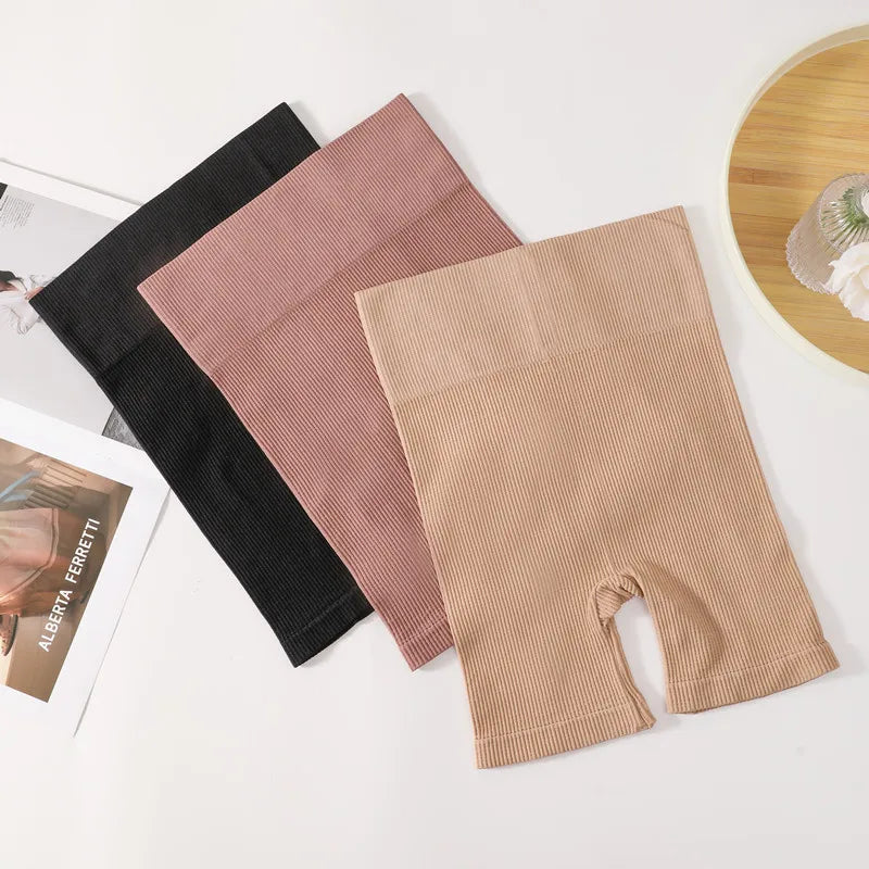 Slimming Tummy Shaperwear Women High Waist Shorts Seamless Underwear Breathable Ribbed Body Shaper Fitness Comfy Shapers