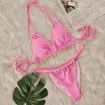 2026 Halter Luxury Rhinestones Diamond Bikini Female Swimsuit Women Swimwear Two-pieces Bikini Set Bather Bathing Suit Swim Lady