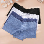 4Pcs Lace Sexy Lingerie Female Low-Waist Breathable Lingerie Hollow Out Comfortable Underpants Transparent Sexy Intimates S-XXL