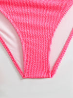 High Waist Bikini 2026 Women Sporty Swimsuit Solid Sexy Striped Swimwear Female Bathers Bathing Swimming Swim Suit Beachwear
