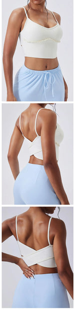 Yoga Set Sports Outfits Women Clothes Fitness Tracksuit Gym Loose straight-leg pants Workout Female Bra New Yoga Suit Sportswear