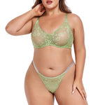 Women's Bra & Briefs Sets Seamless Bras For Ladies Lace Thong Underwear Plus Size Brassiere Sexy Lingerie Set BH Top