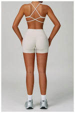 Gym Bras Cross Shoulder Straps Sports Underwear Anti-Sweat Fitness Top Women Yoga Bra Shockproof Crop Top Push Up Workout Tops