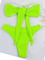 2026 Bandeau Bikinis Starfish Swimsuit Women Sexy Padded Swimwear Female Solid Beachwear Bathers Bathing Swimming Swim Suit