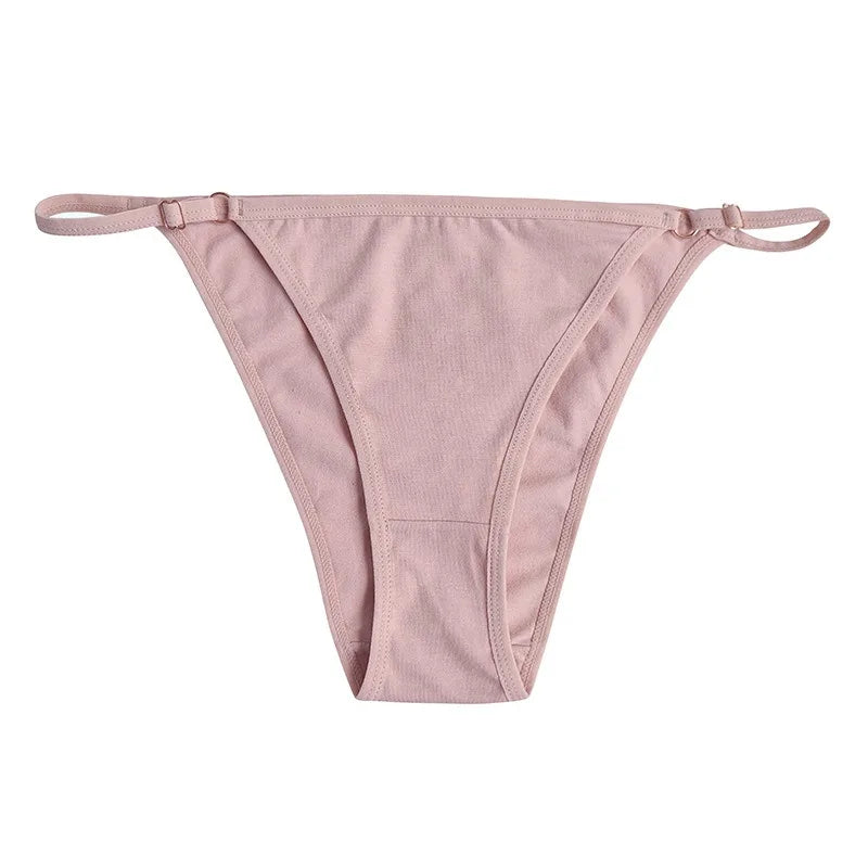 1PC Cotton Briefs Women Brazilian Panties Female Low Rise Underwear Breathable Comfort Intimates Solid Color Sexy Lingerie S-XL