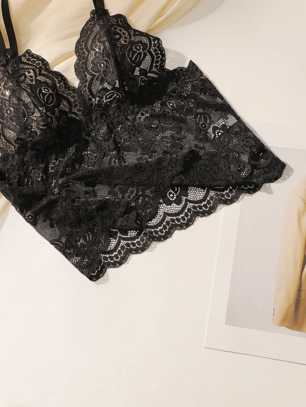 Women's Sexy Lace Set Push Up Embroidered Flower Fun Transparent Underwear Seamless Comfortable Close Fitting Underwear Set 2099
