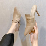 2026 New style Baotou type high-heeled shoes pointy heel 8.5CM comfortable casual wear fashion sandals Hollow sexy single shoes
