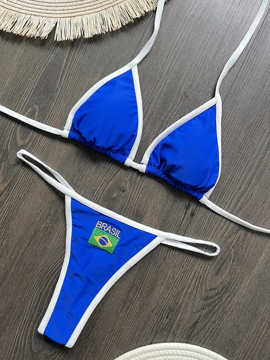 Extreme Mini Micro Brazilian Bikini Women Swimwear Female Swimsuit Two-pieces Bikini Set Thong Halter Bathing Suit Swim Lady