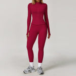 2/3PCS Yoga Suit Women Tracksuits Gym Clothes Workout Flared Pants Zipper Long SleeveAthletic Wear Female Sports Yoga Clothing