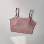 Women's yoga sports bra, small camisole vest integrated fixed gathering sports and fitness bra