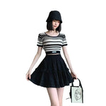 Sweet Cute Lace Mini Skirt Women Kawaii White Ruffles Pleated Short Skirts Woman 2025 Summer Korean High Waist A Line Skirts