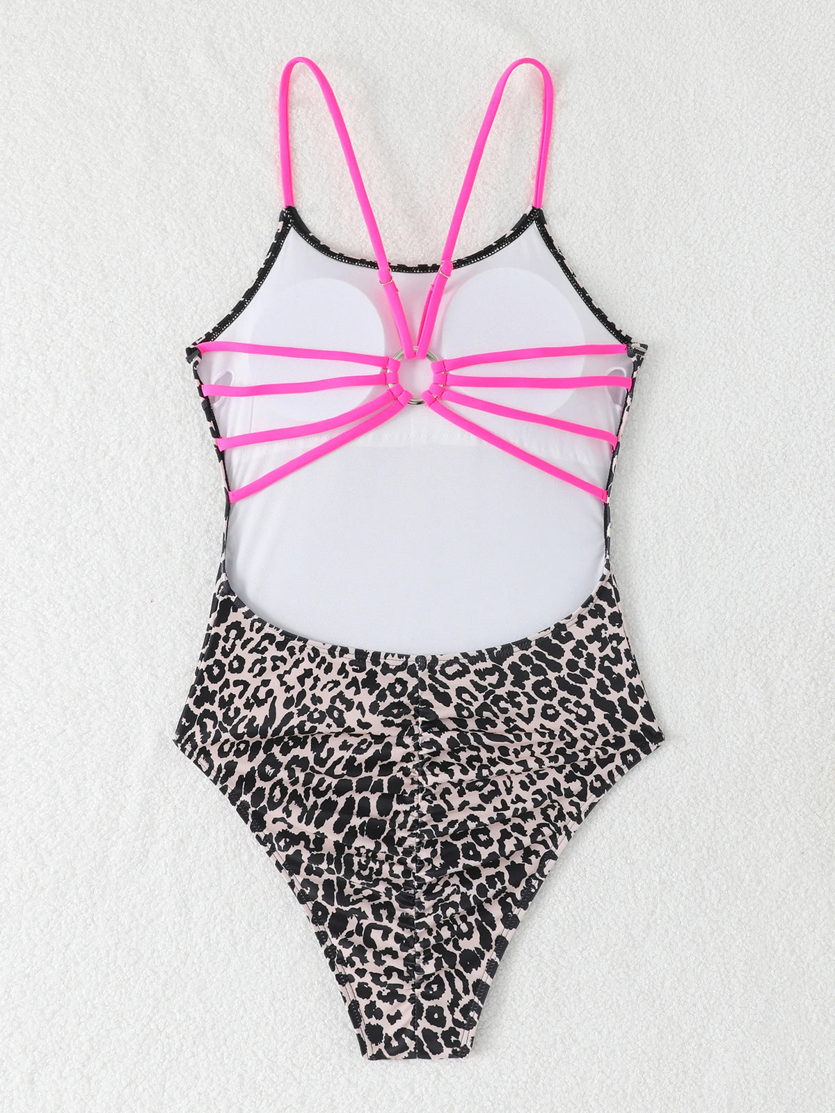 2026 Leopard Swimsuit One Piece String Backless Monokini Swimwear Women Sexy Bathers Bathing Swimming Swim Suit Female Beachwear