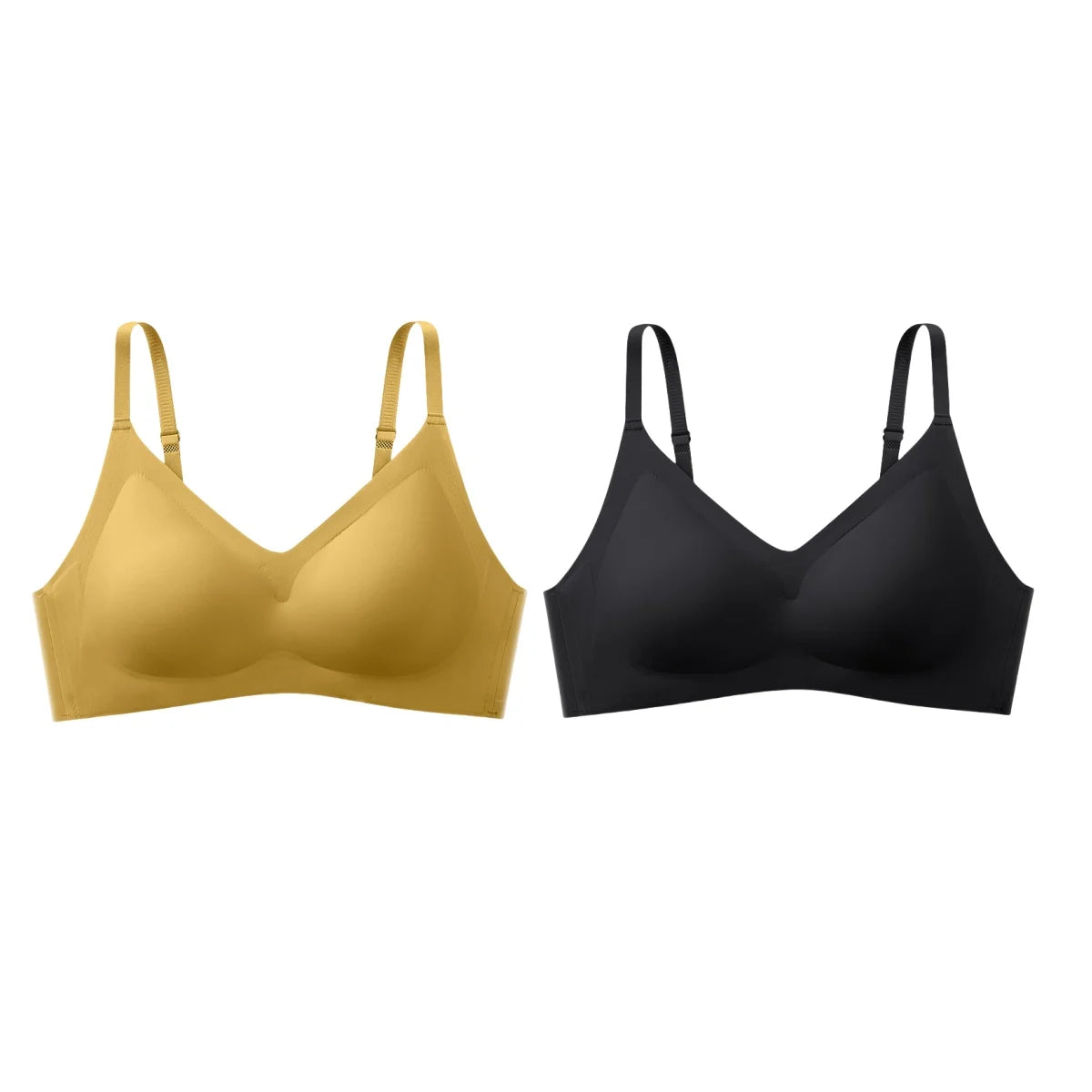 2Pcs/Set Seamless Bras For Women Wire Free Push Up Underwear Sexy Lingerie Invisible Bra Top Removable Pads Female Intimate