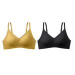 2Pcs/Set Seamless Bras For Women Wire Free Push Up Underwear Sexy Lingerie Invisible Bra Top Removable Pads Female Intimate