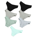 7Pcs/Set Cotton Panties Low Rize Panties For Women Breathable Underwear Female Underpants Sexy Lingerie V-waist Briefs M-2XL