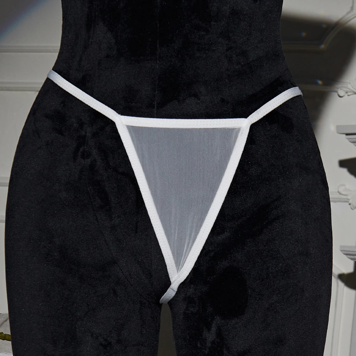 White Sexy Lingerie Women's Underwear Mesh See Through Babydoll Nightdress And Thongs Pijamas Sets Female Erotic Costumes