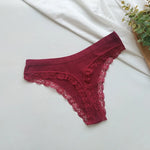 1Pc Cotton Panties Women G-string Female Underpants Lace Pantys Sexy Lingerie M-XL Panties Soft Seamless Underwear Intimates
