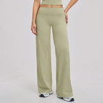 Wide-leg Pants Women Bell-bottoms High Waist Yoga Pants Workout Gym Leggings Naked Feel Pilates Running Cycling Sports Trousers