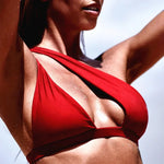 2026 Asymmetric One Shoulder Bikini Women Swimsuit Female Swimwear Two Pieces Bikini Set Hollow Out Bathing Suit Swim Beachwear