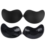 Invisible Push Up Bra for Women Backless Strapless Bra Seamless Front Closure Bralette Underwear Silicone Self-Adhesive Bra Pad