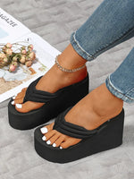 Women Fashion Slippers Super High Heels Beach Flip Flops Soft EVA Summer Shoes Woman Platform Slides 11CM Ladies Sandals SH07021