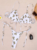 Sexy Ruffle Frilled Micro Thong Bikini 2025 Women Swimwear Female Swimsuit Two-pieces Bikini set String Bather Bathing Suit Swim