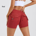 DIAS FIT JOY Tight Women's Shorts Pocket High Waist Lifting Buttocks Quick Drying Yoga Shorts