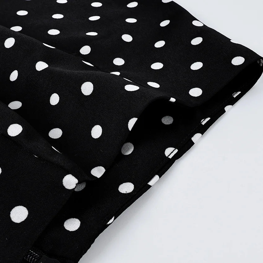 FDYOUI 2026 Woman Clothes Lace Patchwork Polka Dot Skirts Female Sexy Tight Short Skirt Black Party Night Club Dress Streetwear