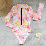 Long Sleeve Swimsuit Women Swimwear 2026 Sexy Bikinis Female Biquini Patchwork Swim Suits Print Surf Bodysuit Beachwear