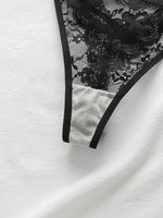 Sexy ultra-thin lace set black and sexy Lingerie two-piece set with steel ring and anti sagging women's underwear YS2900