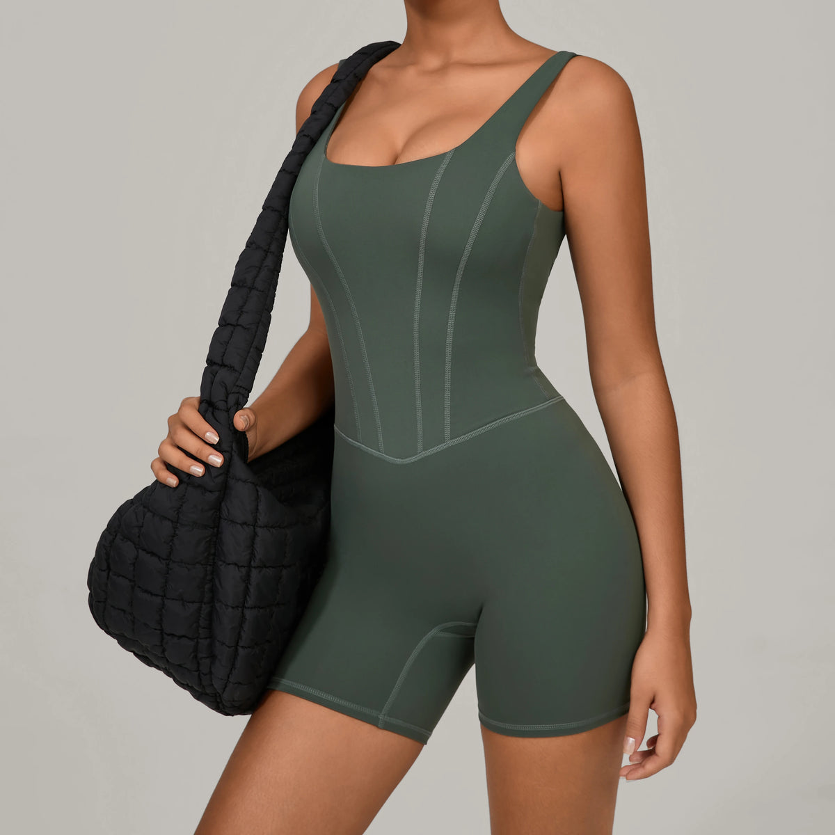 Padded Sports Jumpsuit Short Women Yoga Sets Gym Bodysuits Sexy Backless Fitness Jumpsuits Female Push Up Workout Overalls