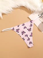 3PCS Women Seamless Leopard Butterfly Panties Sexy Ultra-thin Briefs Female Ice Silk No Trace Underwear Low Rise Soft Lingerie