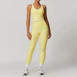 Yoga Set 2PCS Women Tracksuit Nude Feeling Workout Sets Gym Clothes Push Up Fitness Running Sportwear Sport Bra Leggings Suit