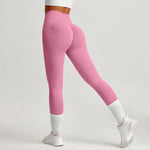 Seamless High Elastic Yoga Pants Side Pocket Design Tummy Control Butt Lift Running Training Sport Leggings For Women