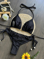 2026 Sexy Folds Bikini Set Solid Micro Bikinis Women Swimsuit Female Triangle Swimwear Beach Wear Bathing Suit
