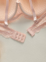 Transparent Floral Two Pieces Clothing Underwire Push Up Lingeries For Woman A2123