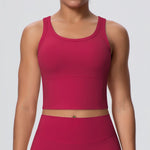 Women's Yoga Vest Shockproof Fixed Cup Beauty Back Yoga Top Outdoor Sports Running Fitness Vest