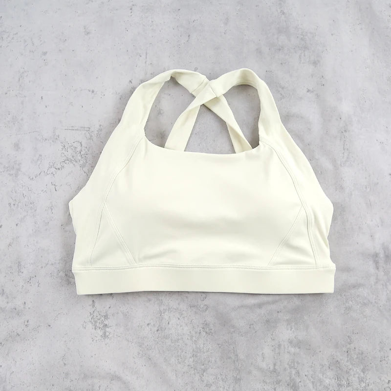 DIAS FIT JOY Cloud feeling wide shoulder strap cross beauty back removable padding sports bra Pilates cycling fitness