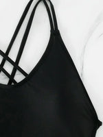 2025 Sexy Criss Cross Backless Female Swimwear One Piece Swimsuit Women Monokini High Leg Cut Bather Bathing Suit Swim Beachwear
