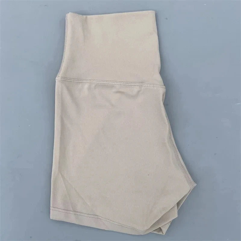 Solid Color High Waist Yoga Short Leg Women Fitness Sport ShortBike Soft Squatting Proof Comprehensive Training Jog Athletic